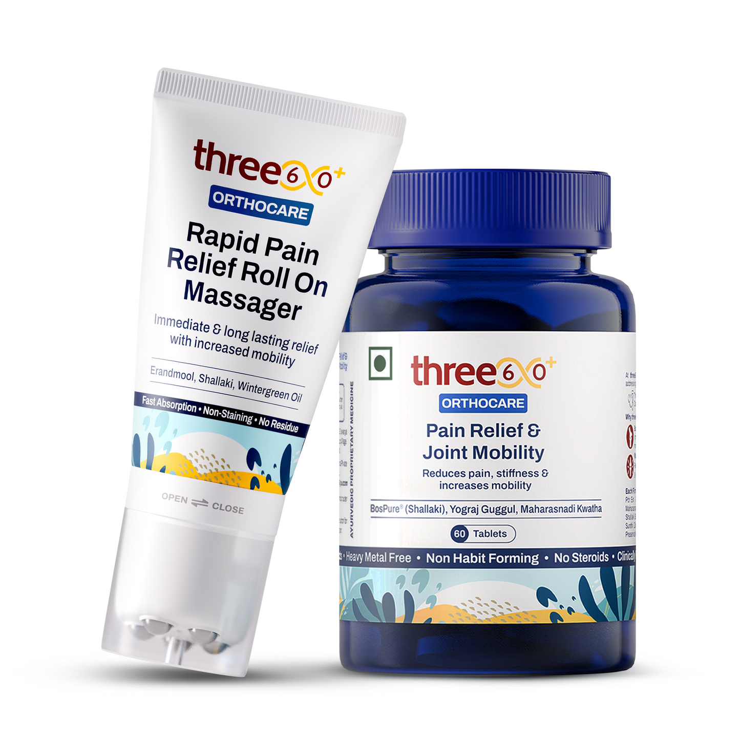 Rapid Pain Relief & Joint Mobility Combo (Tablets+Roll On)