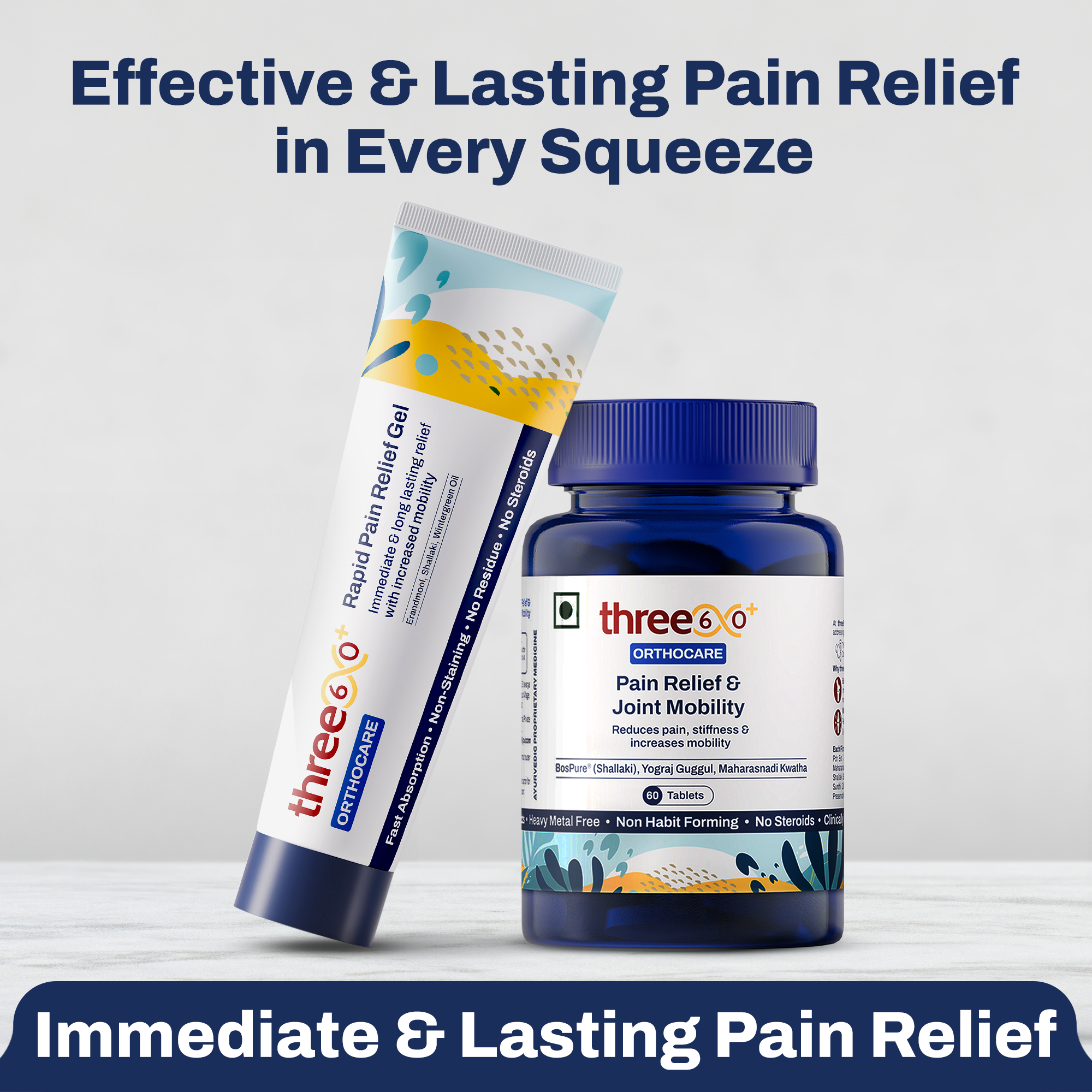 Rapid Pain Relief & Joint Mobility Combo (Tablets+Gel)
