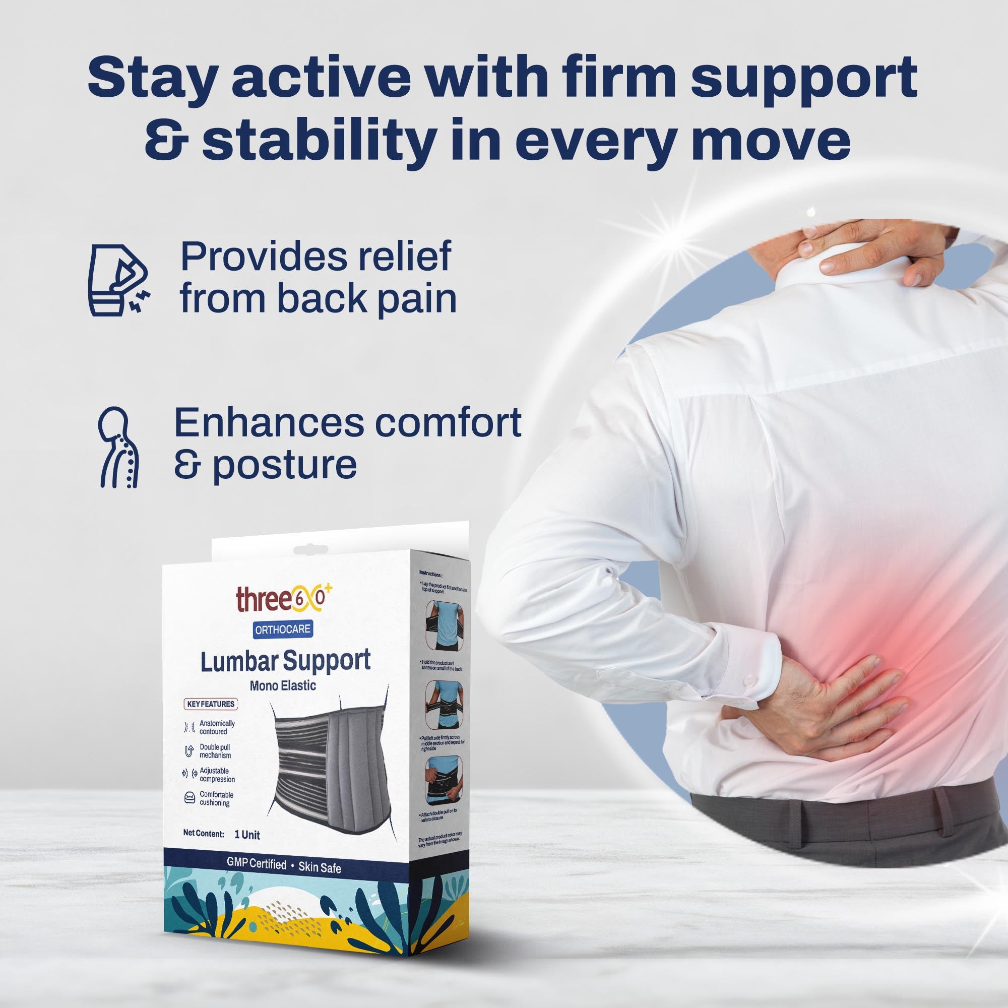 Lumbar Support | Adjustable Back & Posture Support Brace