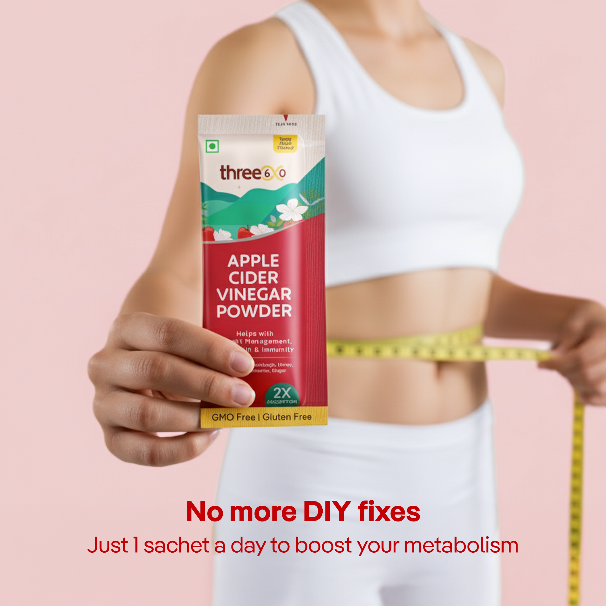 Apple Cider Vinegar Powder (15 Sachets per Pack) | Daily Detox, Digestion & Wellness Blend