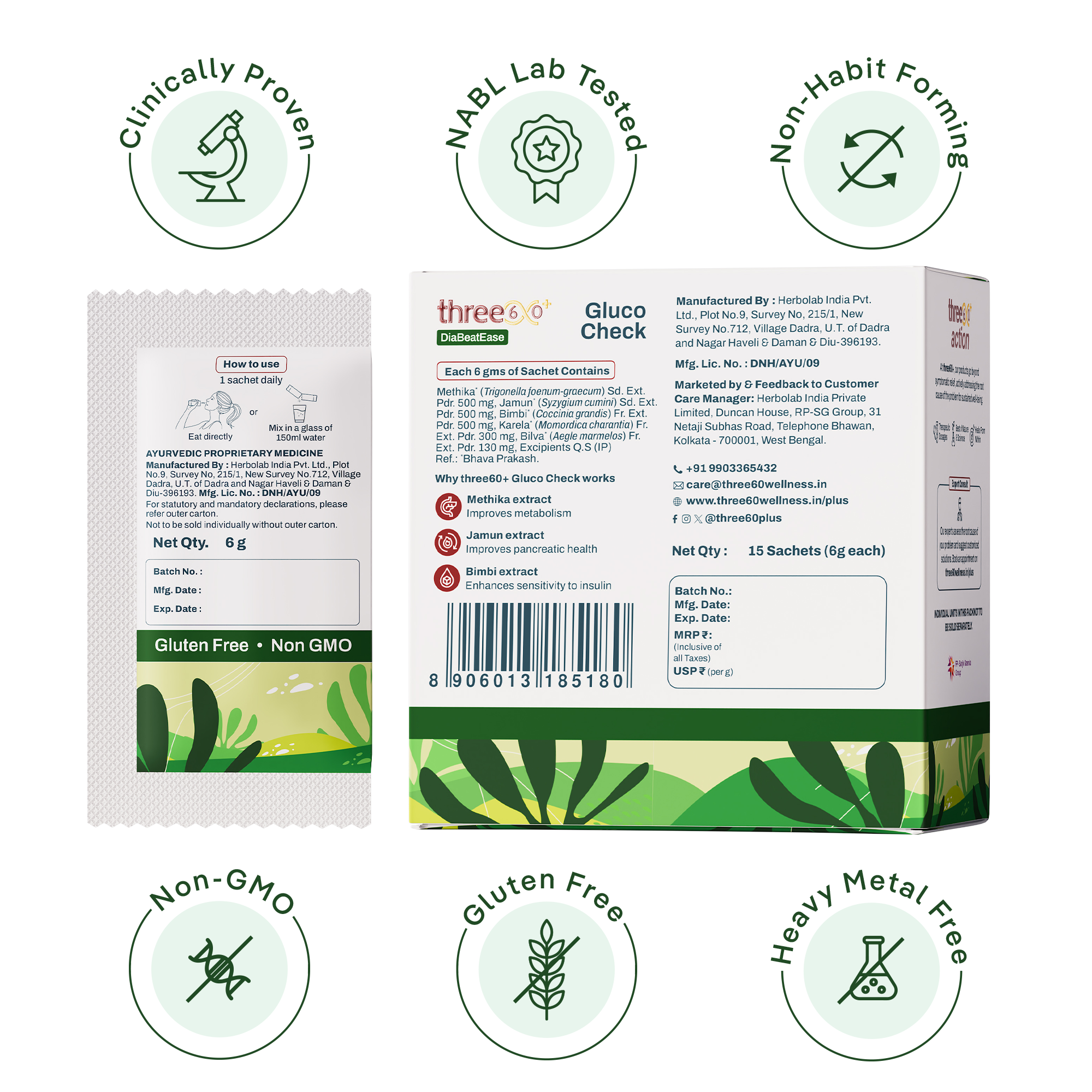 Three60+ Gluco Check Powder