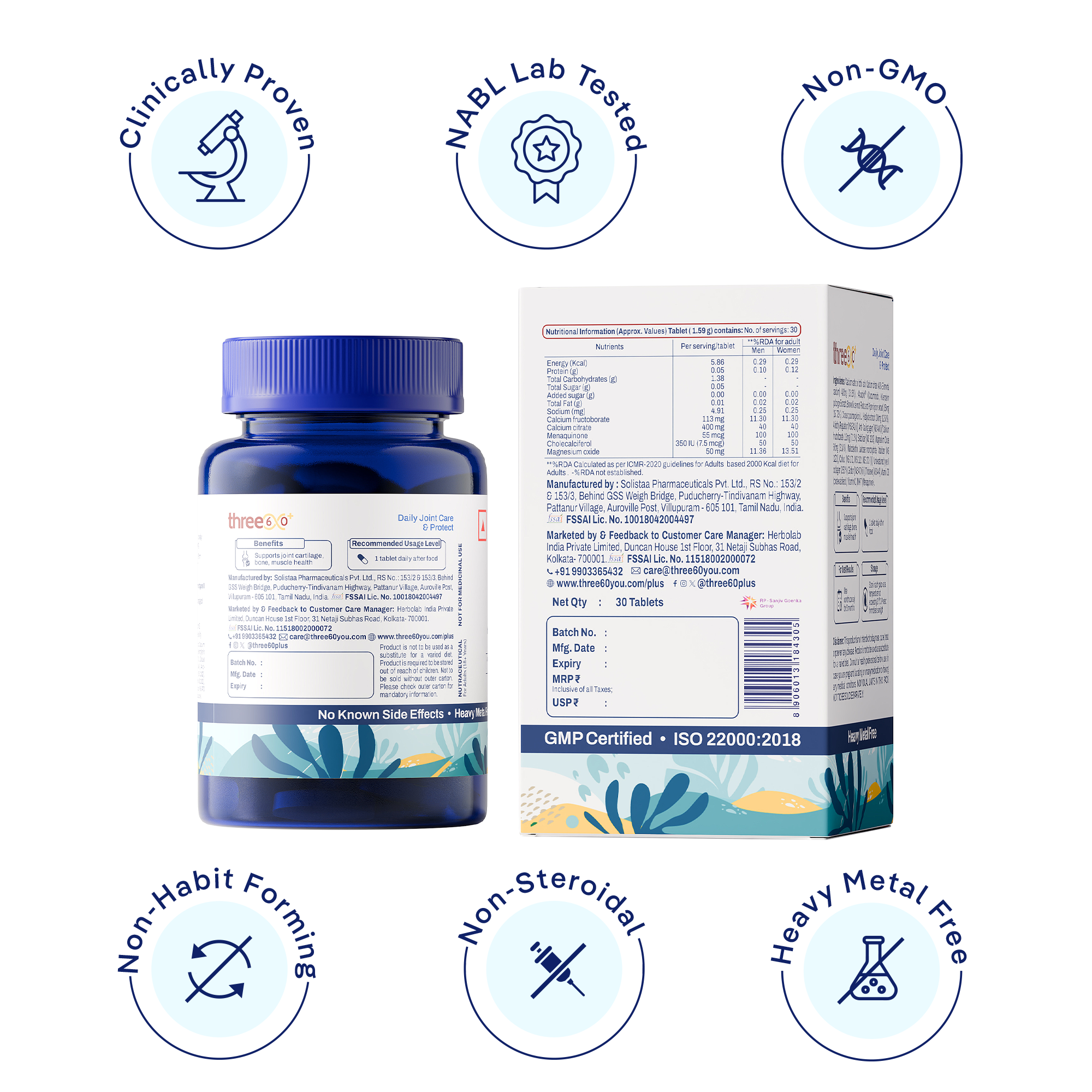 Daily Joint Care & Protect Tablets – Clinically Researched All-in-One Joint Support