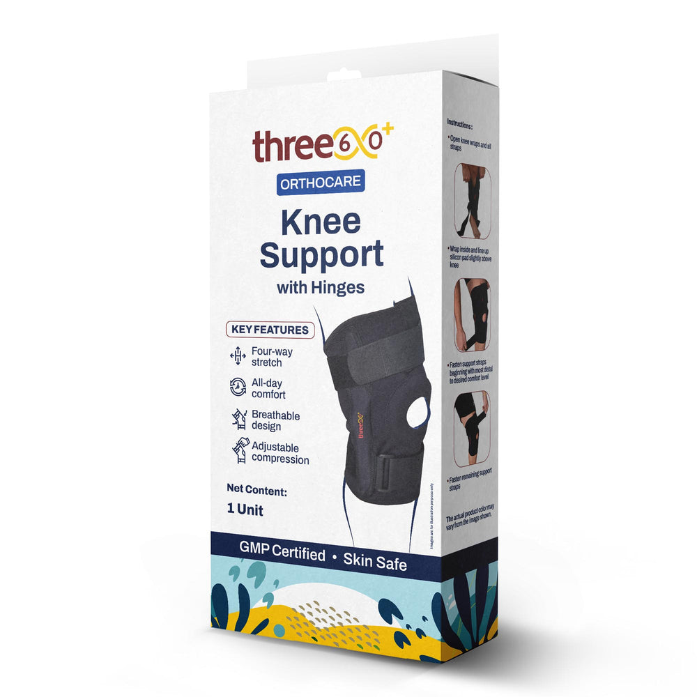 
                      
                        three60+ Knee Support with Hinges
                      
                    