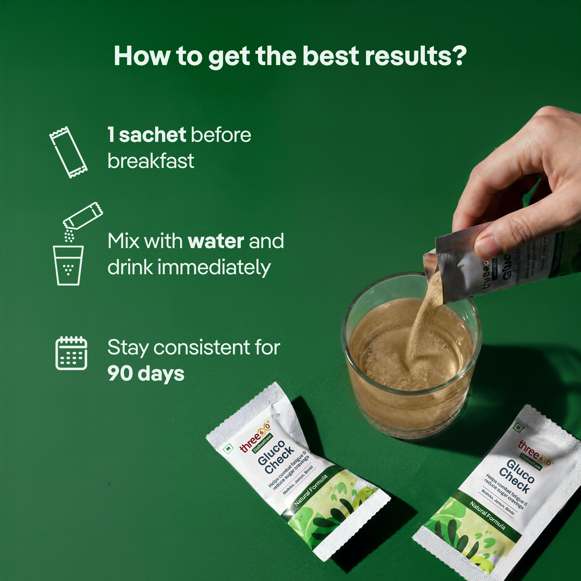 Three60+ Gluco Check Powder