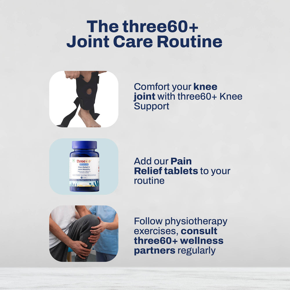 
                      
                        three60+ Knee Support with Hinges
                      
                    