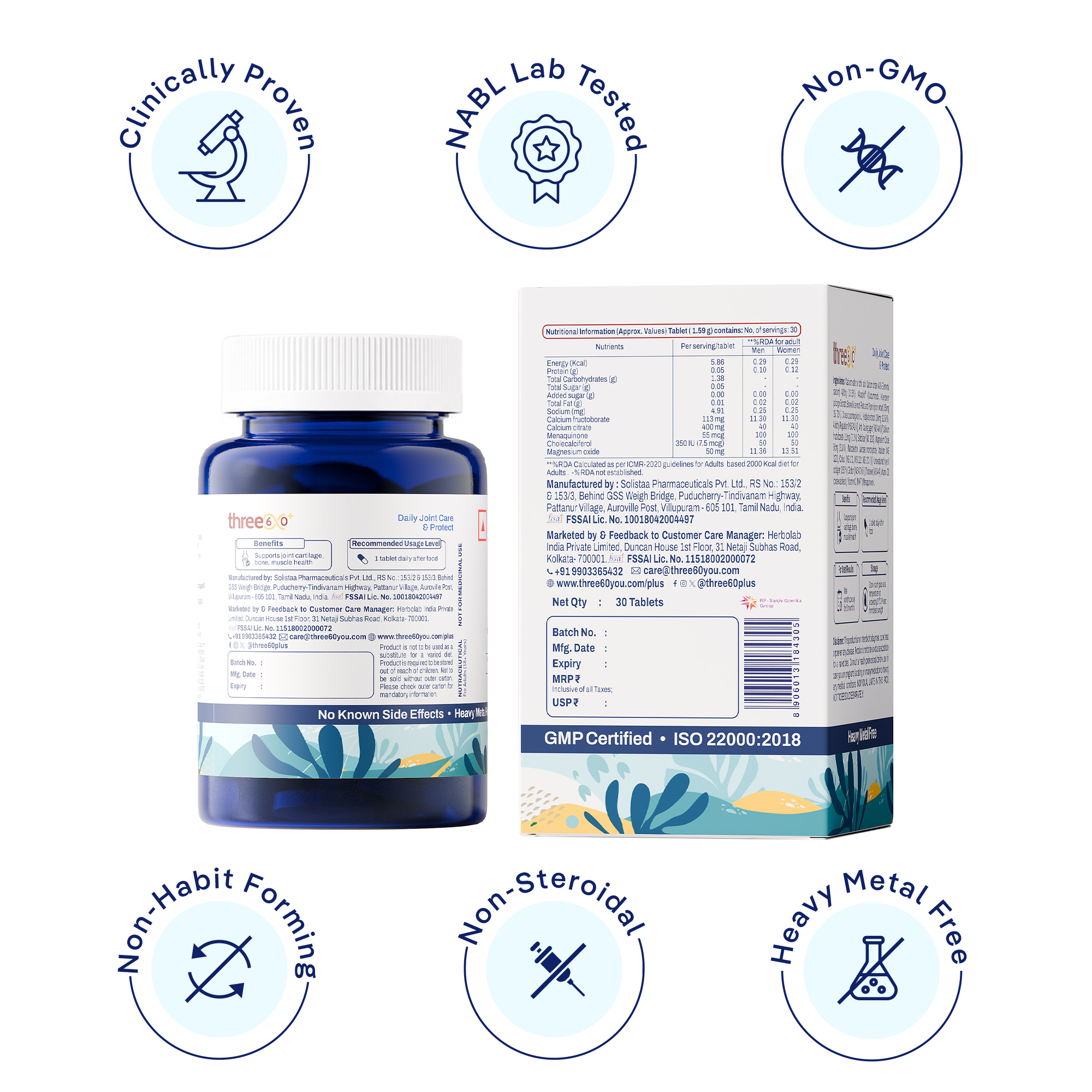 Daily Joint Care & Protect Tablets – Clinically Researched All-in-One Joint Support