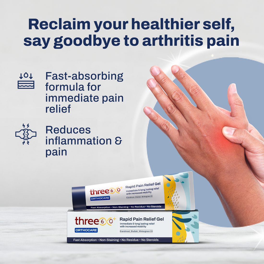Rapid Pain Relief Gel | Fast-Absorbing Topical Comfort Gel