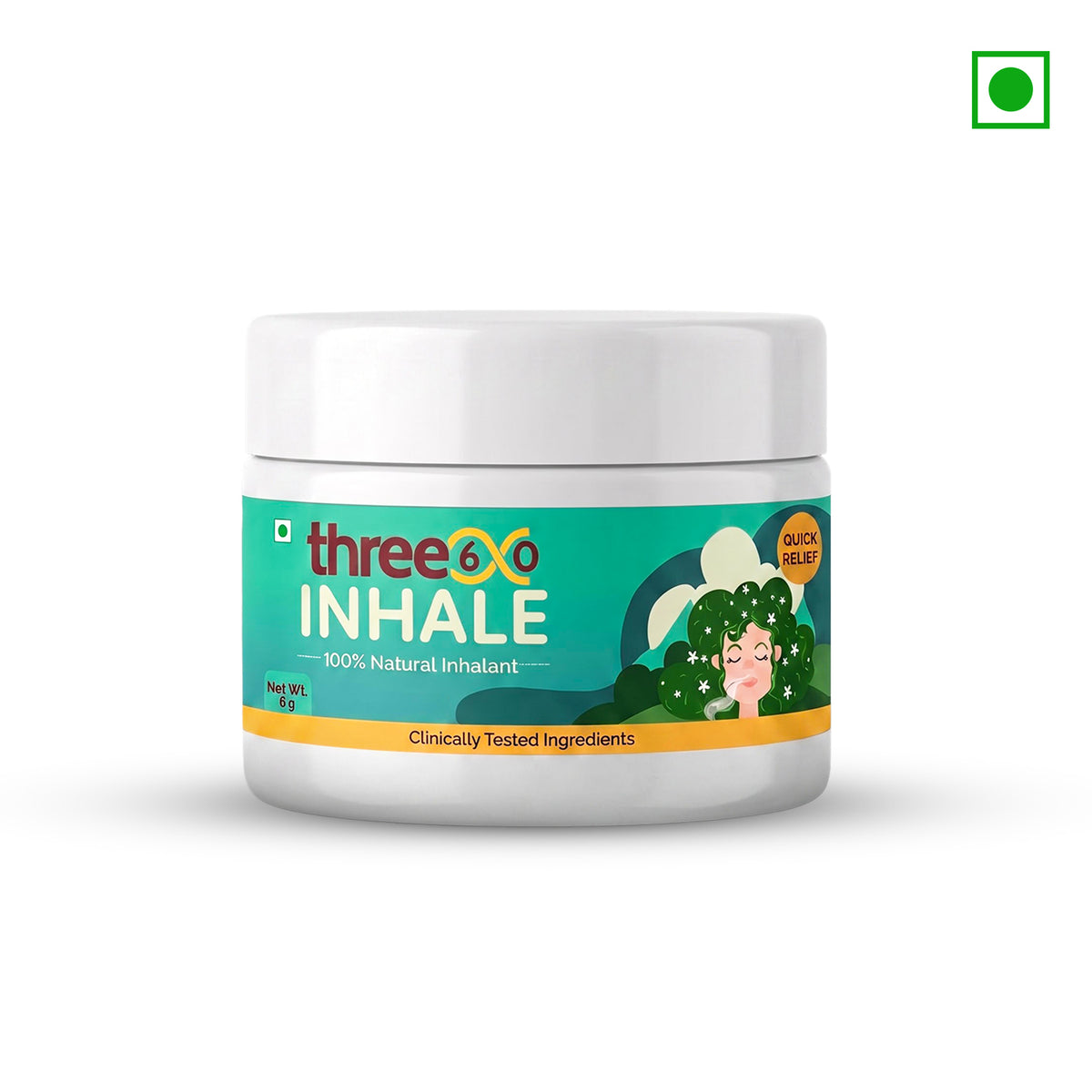 Inhale for Nasal Decongestion, Relief from Cold & Cough & Seasonal Allergies