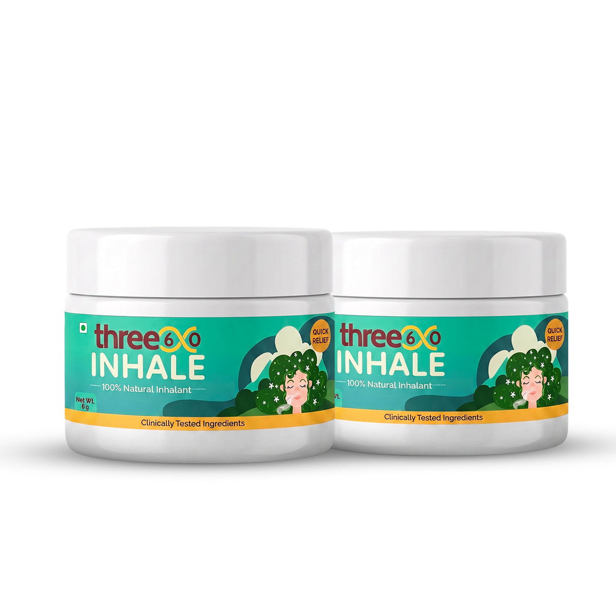 Inhale for Nasal Decongestion, Relief from Cold & Cough & Seasonal Allergies