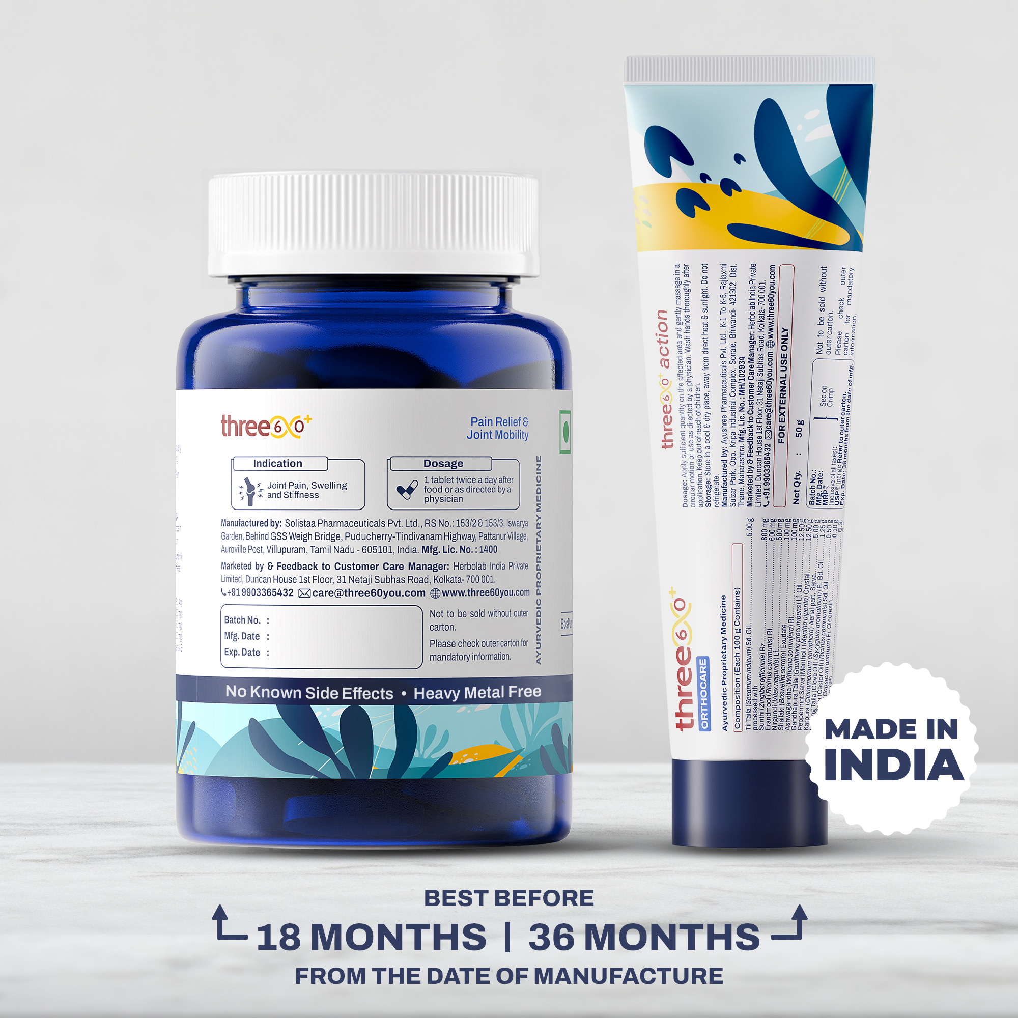 Rapid Pain Relief & Joint Mobility Combo (Tablets+Gel)